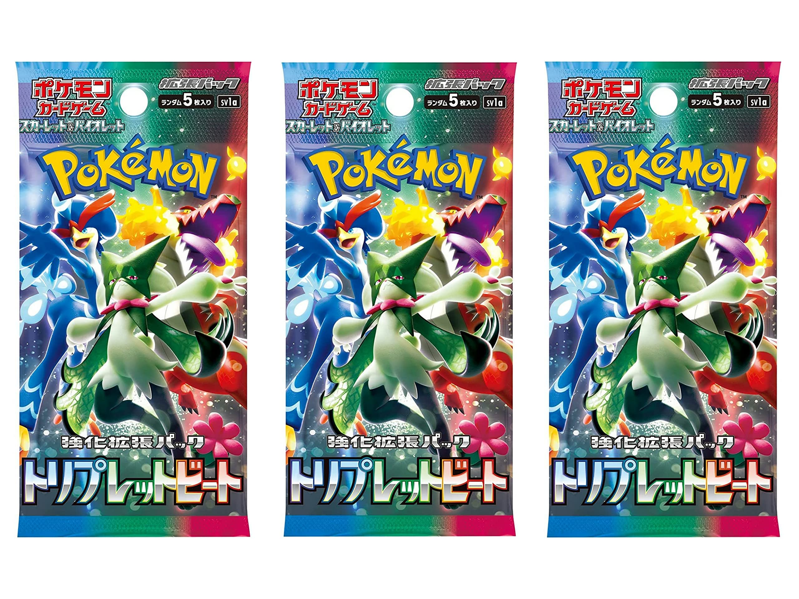 Foto 1 | Juego De Cartas Pokémon Tcg Japanese Scarlet & Violet Sv1a Triple Beat Booster (3 Paquetes) - Venta Internacional.