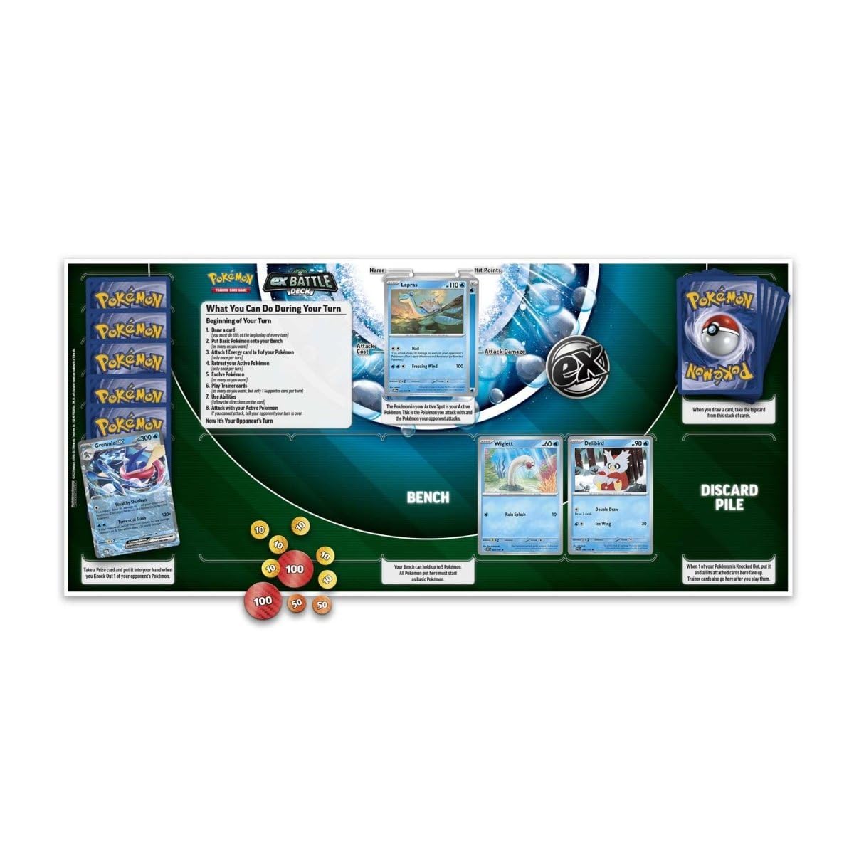 Foto 3 pulgar | Juego De Cartas Coleccionables Pokemon Greninja Ex Battle Deck - Venta Internacional.