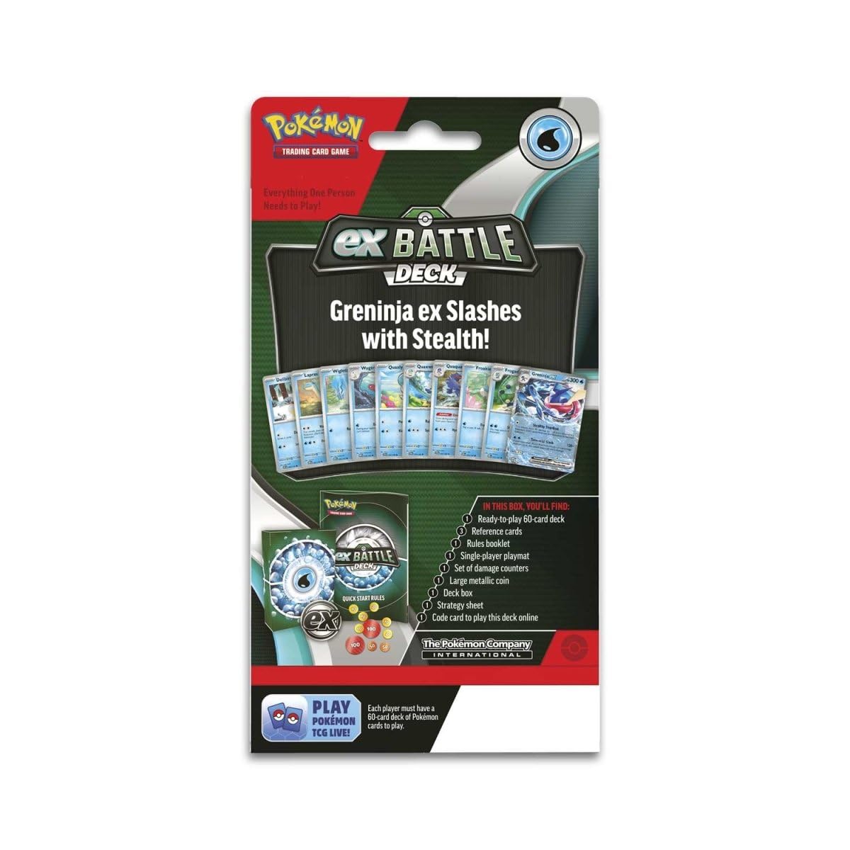 Foto 6 pulgar | Juego De Cartas Coleccionables Pokemon Greninja Ex Battle Deck - Venta Internacional.