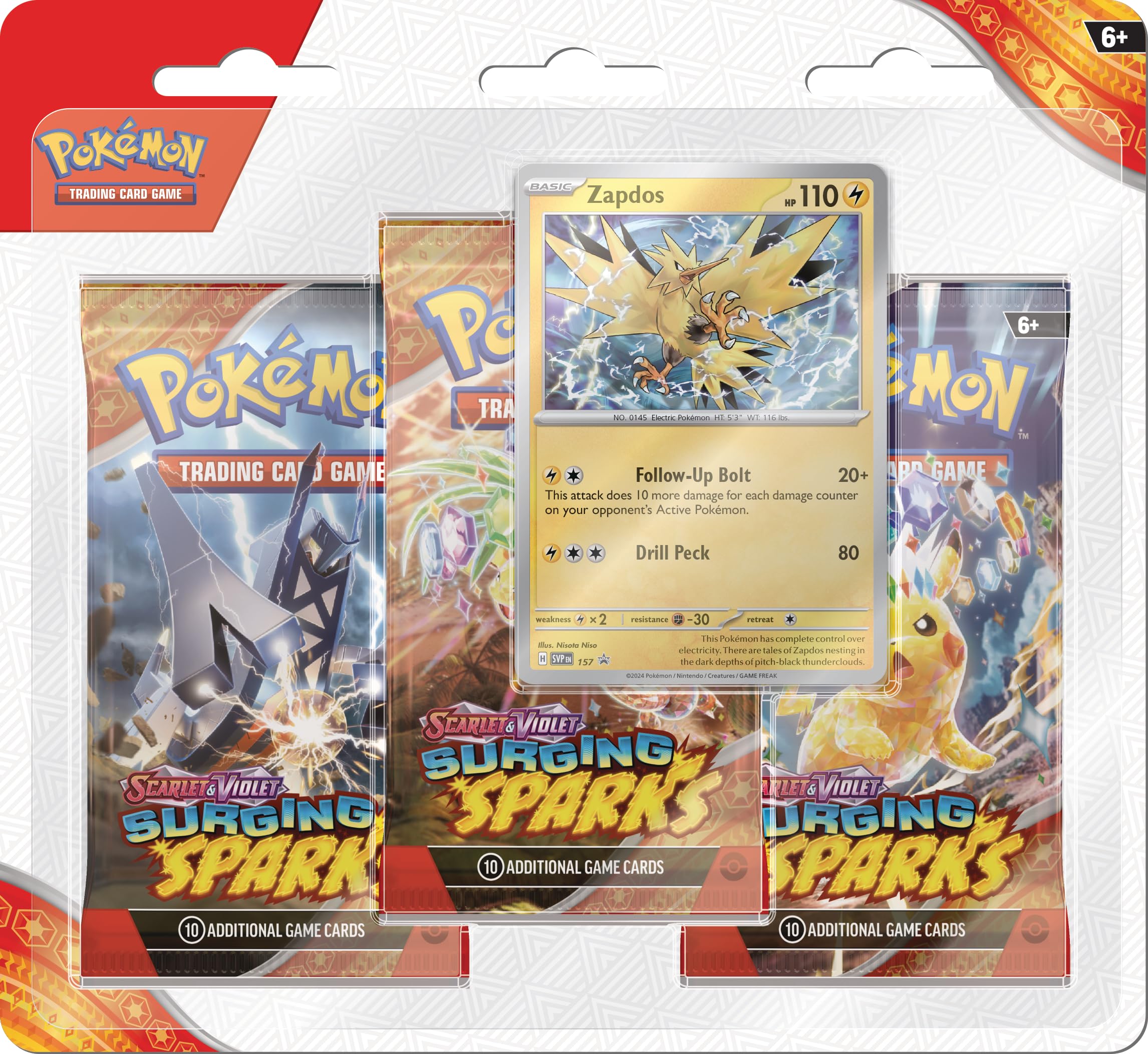 Juego De Cartas Coleccionables Pokémon Scarlet & Violet Surging Sparks - Venta Internacional.
