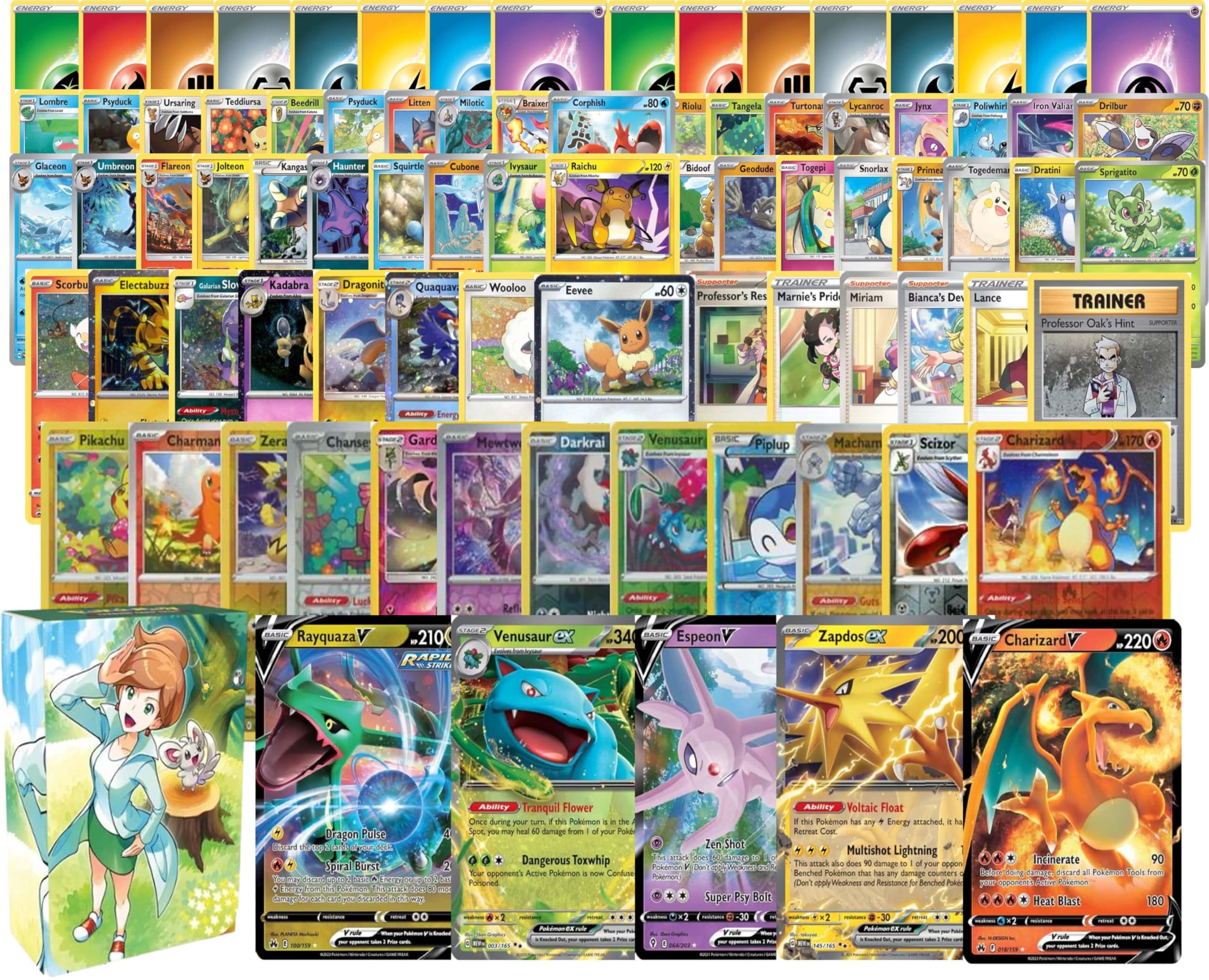 Foto 2 pulgar | Paquete De Cartas Pokémon Surtidas Con Láminas Y 5 Cartas Ultra Raras - Venta Internacional.