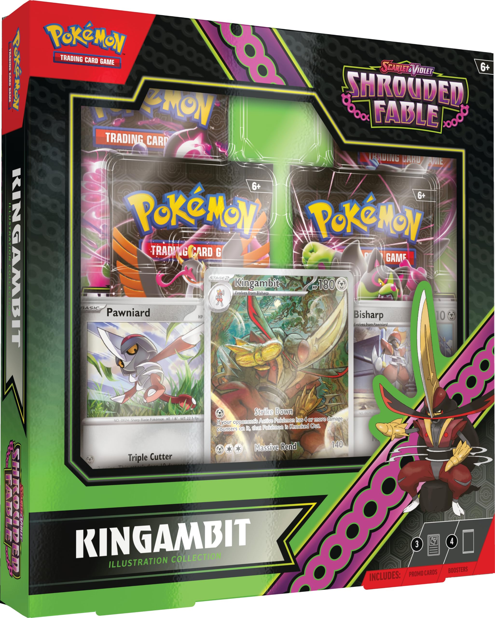 Foto 2 pulgar | Juego De Cartas Coleccionables Pokémon Kingambit Illustration Rare Box - Venta Internacional.