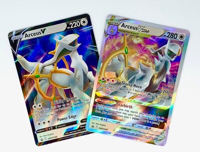 Foto 1 | Lote de Cartas Pokémon Arceus V y Vstar Black Star Promo Swsh307 + Swsh306 - Venta Internacional