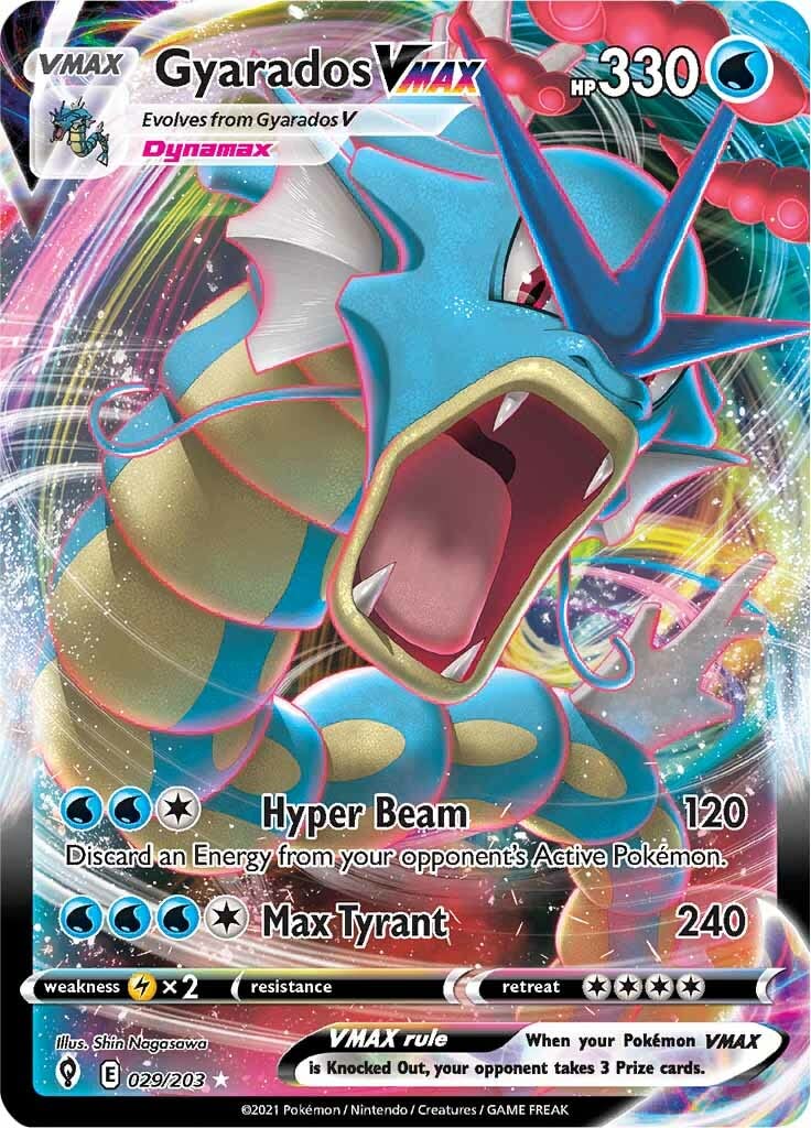 Foto 2 pulgar | Carta Pokémon Gyarados Vmax 029/203 Ultra Rare - Venta Internacional