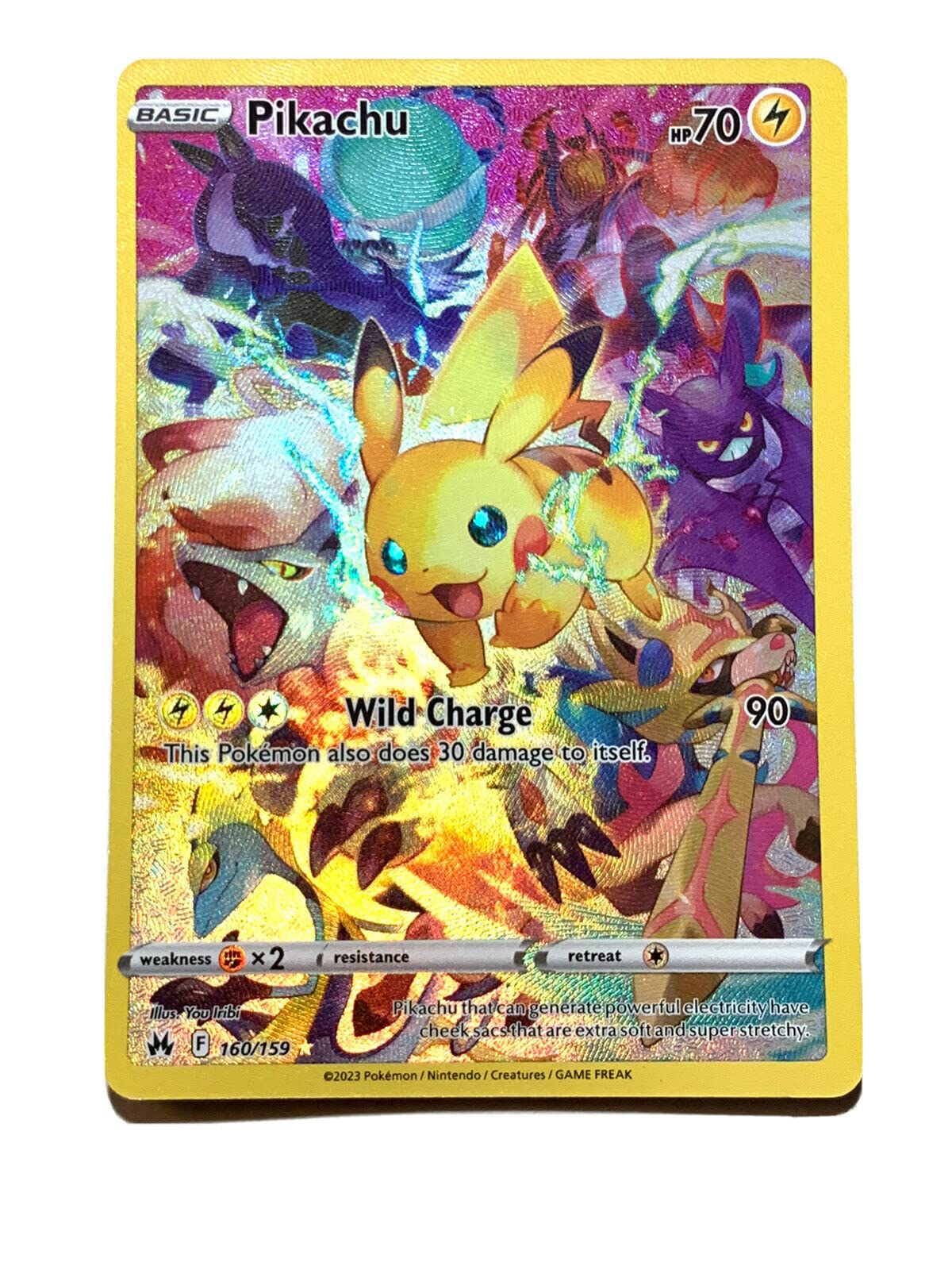 Foto 2 pulgar | Carta Pokémon Pikachu 160/159 Crown Zenith Secret Rare - Venta Internacional