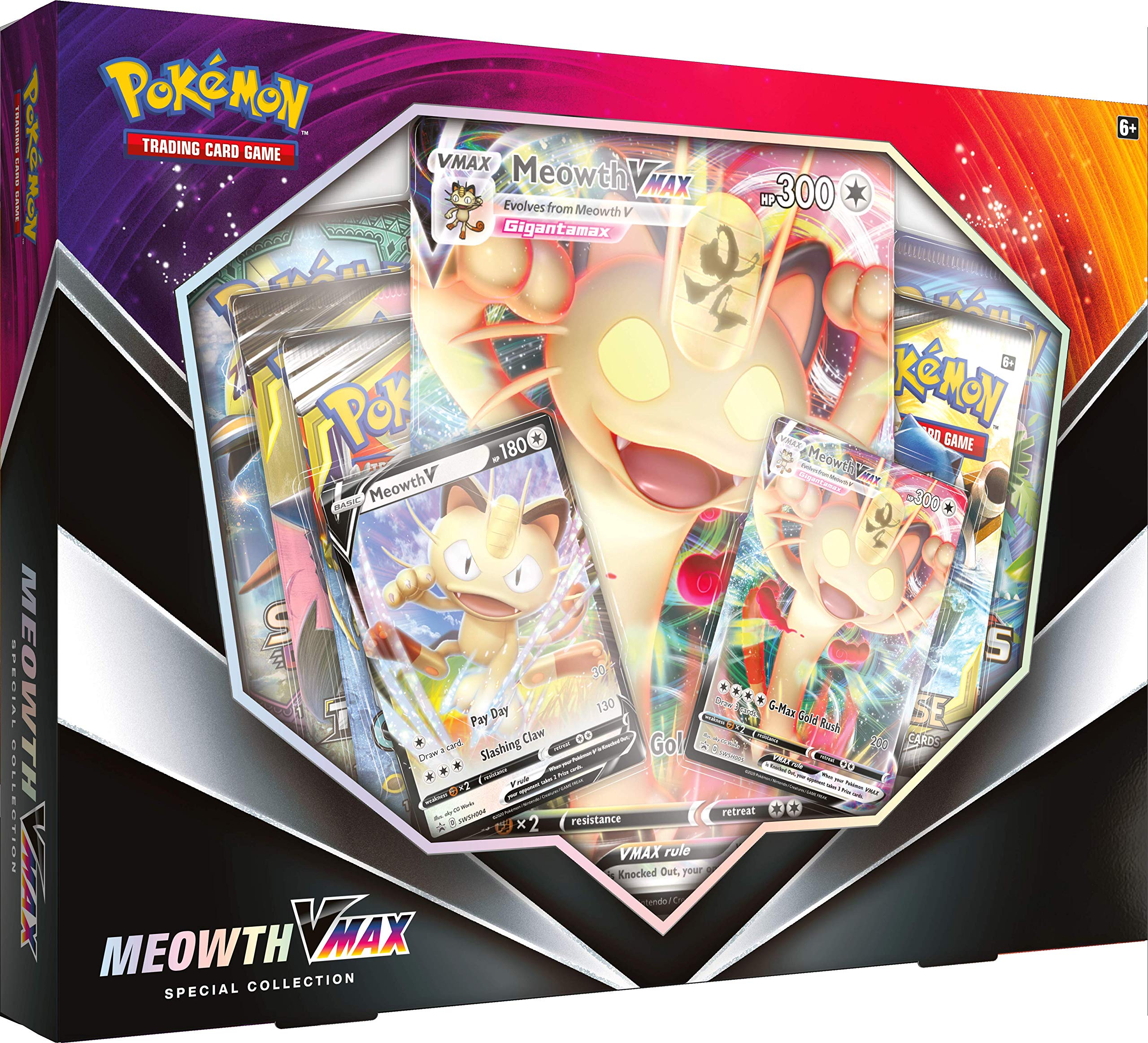 Foto 2 pulgar | Juego De Cartas Coleccionables Pokemon De Juguete Meowth Vmax Box Pok80412 - Venta Internacional.