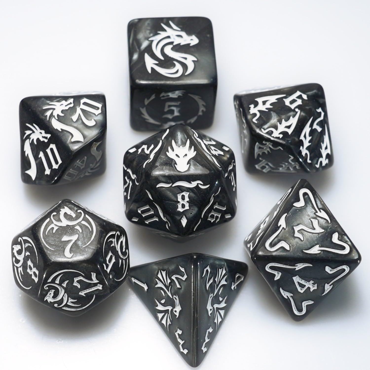 Foto 2 pulgar | Set De Dados Dungeon And Dragons D&d Mtg 7-die Rpg Polyhedral - Venta Internacional.