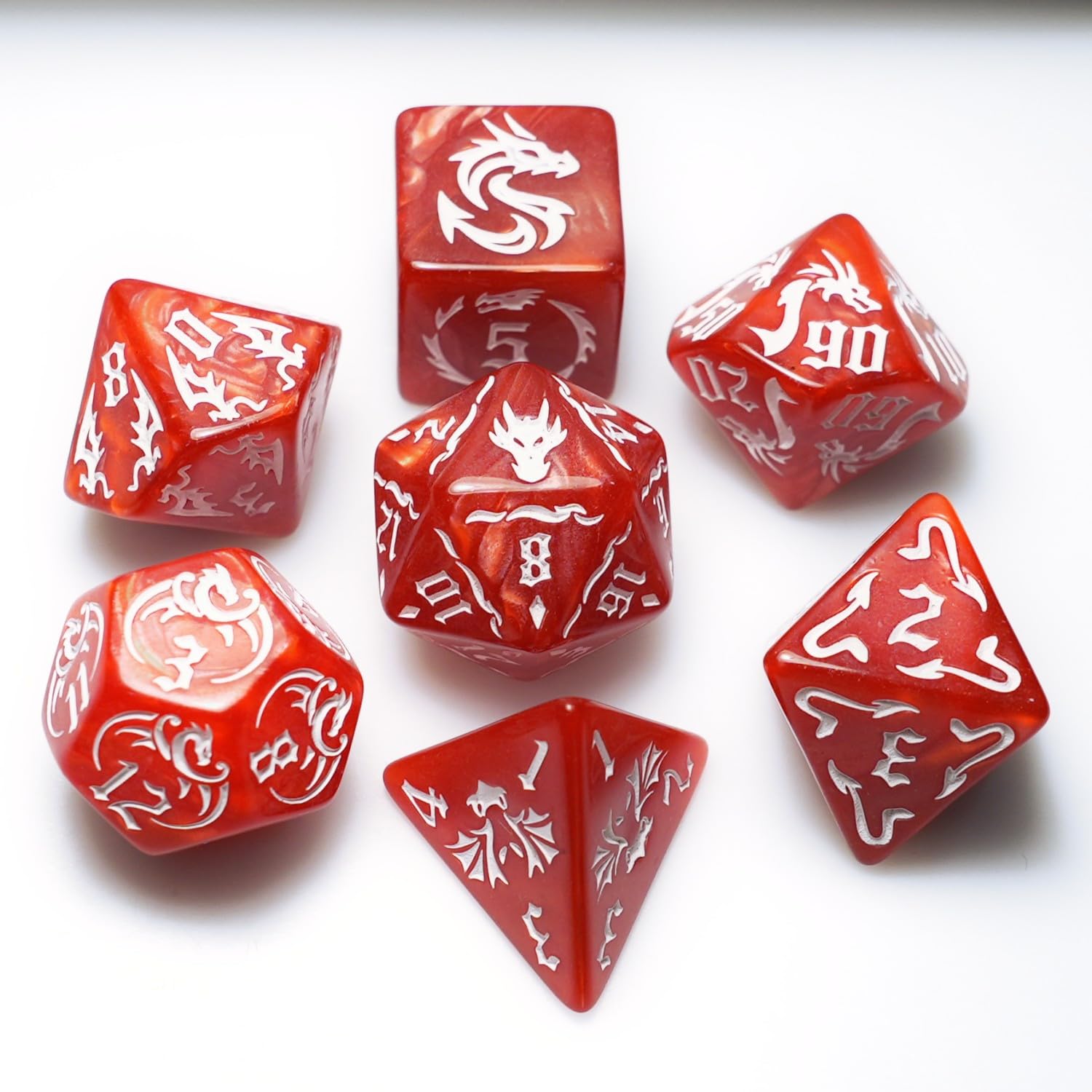 Foto 2 pulgar | Set De Dados Dungeon And Dragons D&d Mtg 7-die Rpg Polyhedral - Venta Internacional.