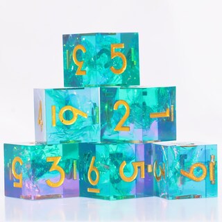 Foto 2 | Juego De Dados De Resina D6 16 Mm, 6 Unidades, Para Dnd Dungeons And Dragons - Venta Internacional.