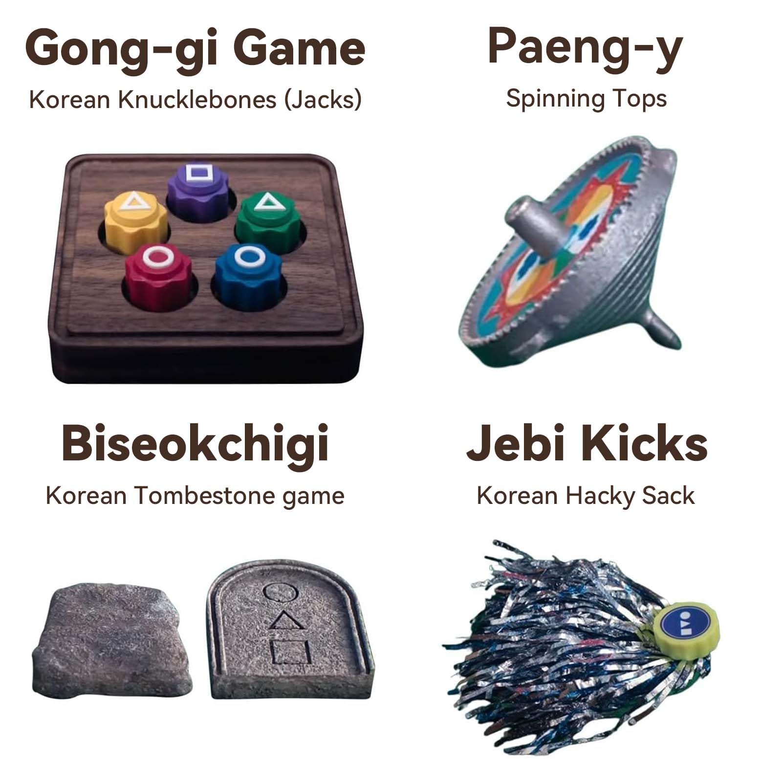 Foto 6 pulgar | Juego Tradicional Gonggi Jack Stone Pebbles Set 2025 Coreano - Venta Internacional.