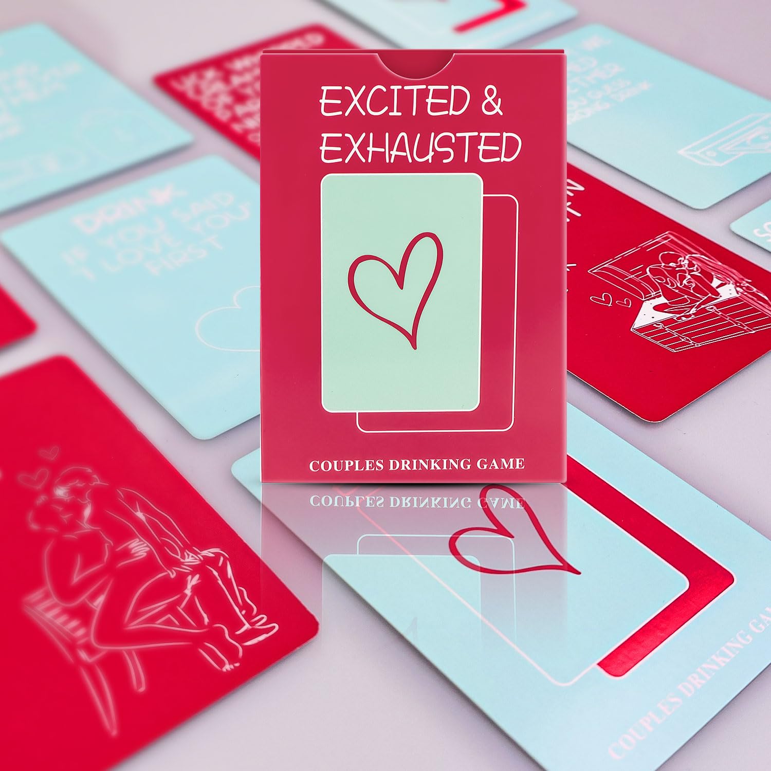 Foto 2 pulgar | Juego De Cartas Emocionado O Agotado Para Parejas Con 50 Cartas - Venta Internacional.