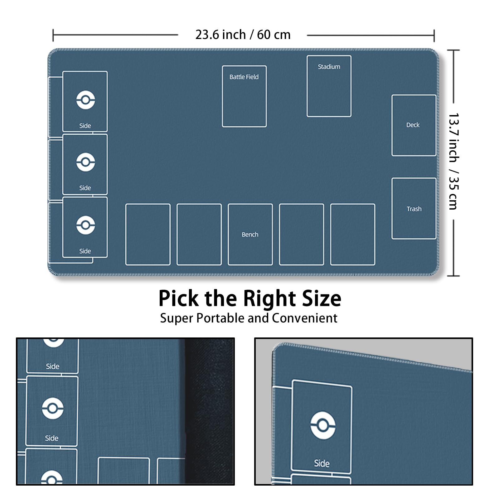 Foto 4 pulgar | Alfombrilla Tcg Para Juegos De Mesa, 60 X 35 Cm, Con Bolsa De Almacenamiento - Venta Internacional.