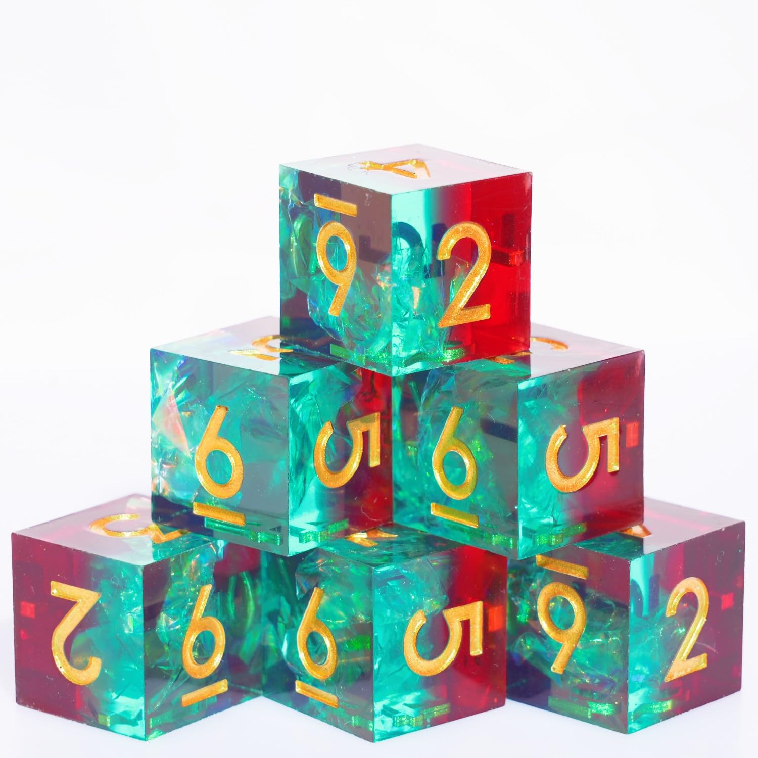 Juego De Dados De Resina D6 16 Mm, 6 Unidades, Para Dnd Dungeons And Dragons - Venta Internacional.