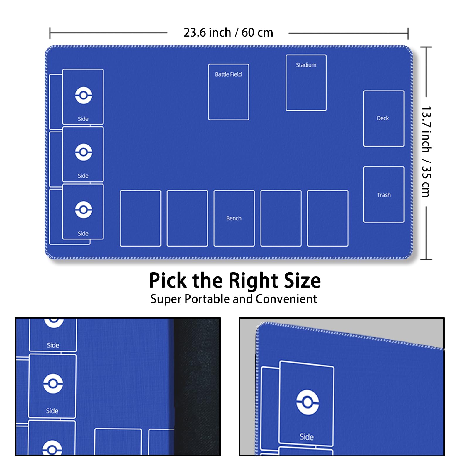 Foto 4 pulgar | Alfombrilla Tcg Para Juegos De Mesa, 60 X 35 Cm, Con Bolsa De Almacenamiento - Venta Internacional.