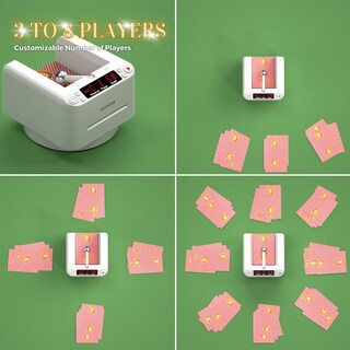 Foto 6 | Repartidor De Cartas Automático De 2 Barajas Que Gira 360° Con Batería Recargable - Venta Internacional.