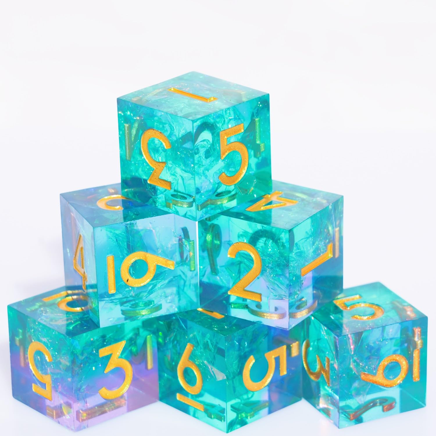 Juego De Dados De Resina D6 16 Mm, 6 Unidades, Para Dnd Dungeons And Dragons - Venta Internacional.