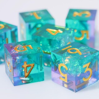 Foto 3 | Juego De Dados De Resina D6 16 Mm, 6 Unidades, Para Dnd Dungeons And Dragons - Venta Internacional.