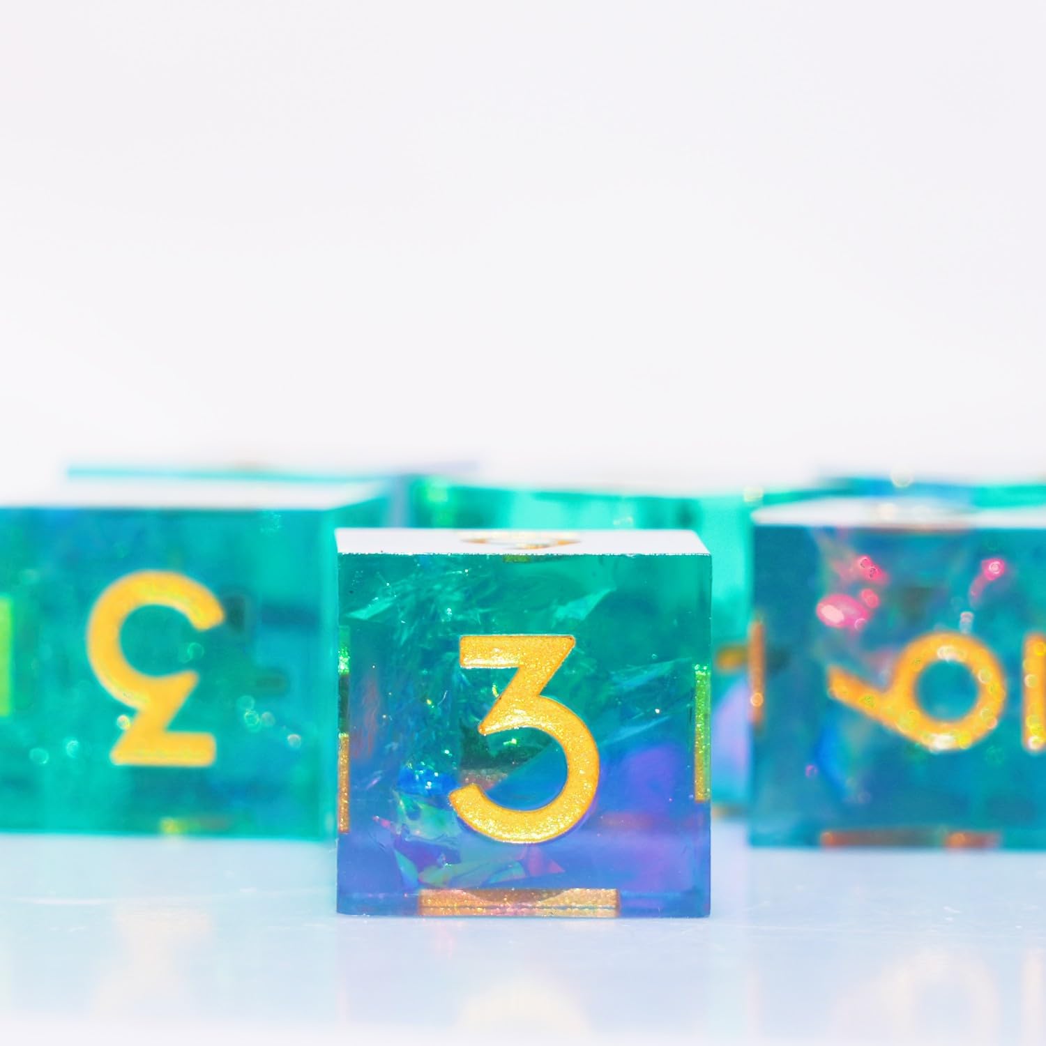 Foto 4 | Juego De Dados De Resina D6 16 Mm, 6 Unidades, Para Dnd Dungeons And Dragons - Venta Internacional.