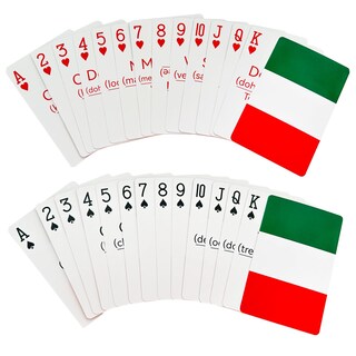 Foto 2 | Paquete De 2 Cartas Italianas Con 52 Vocablos Y 2 Símbolos - Venta Internacional.