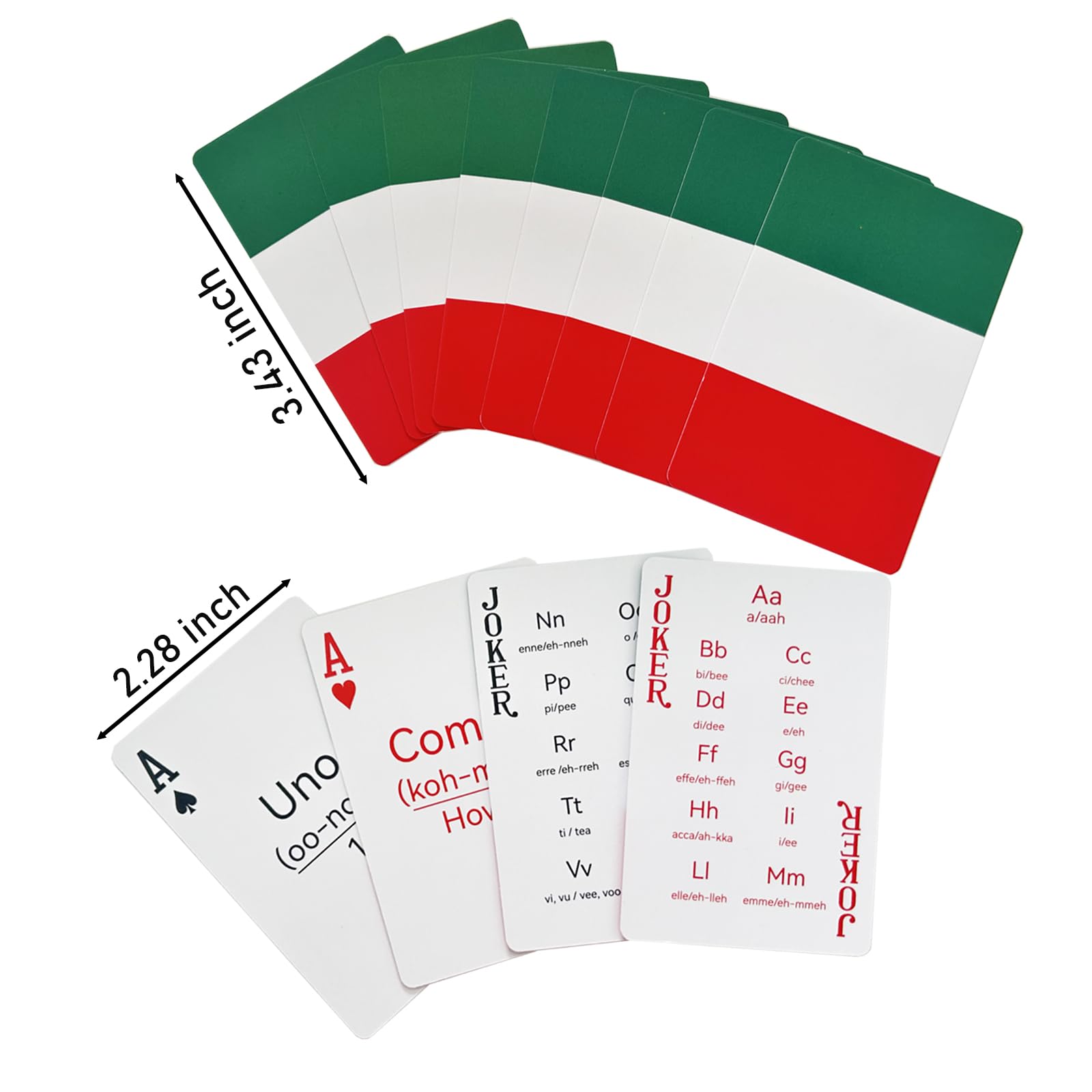 Foto 7 pulgar | Paquete De 2 Cartas Italianas Con 52 Vocablos Y 2 Símbolos - Venta Internacional.