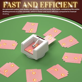 Foto 3 | Repartidor De Cartas Automático De 2 Barajas Que Gira 360° Con Batería Recargable - Venta Internacional.