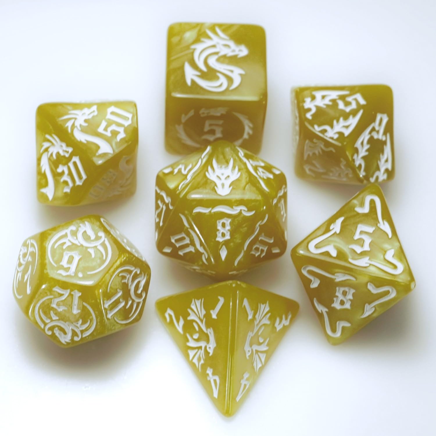 Foto 2 pulgar | Set De Dados Dungeon And Dragons D&d Mtg 7-die Rpg Polyhedral - Venta Internacional.