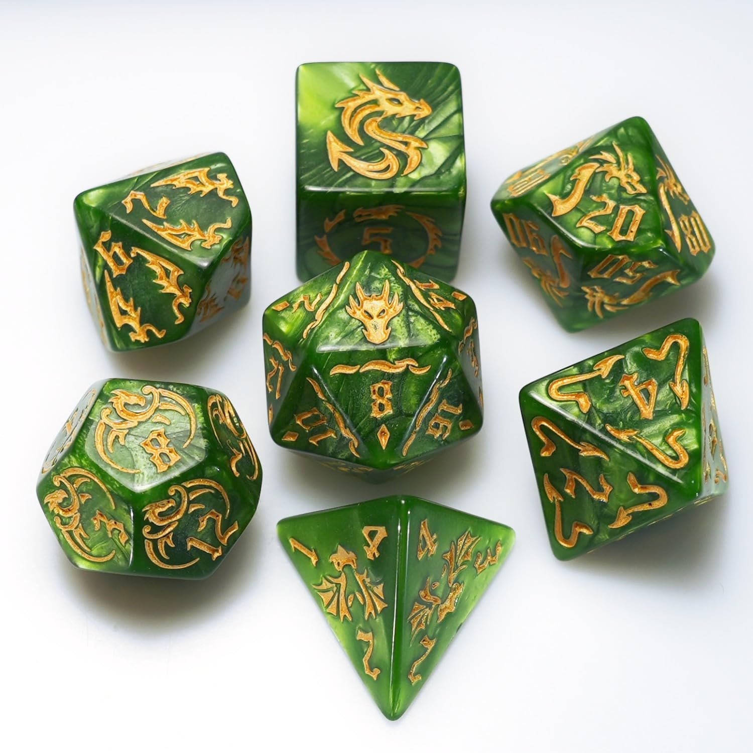 Foto 2 pulgar | Set De Dados Dungeon And Dragons D&d Mtg 7-die Rpg Polyhedral - Venta Internacional.