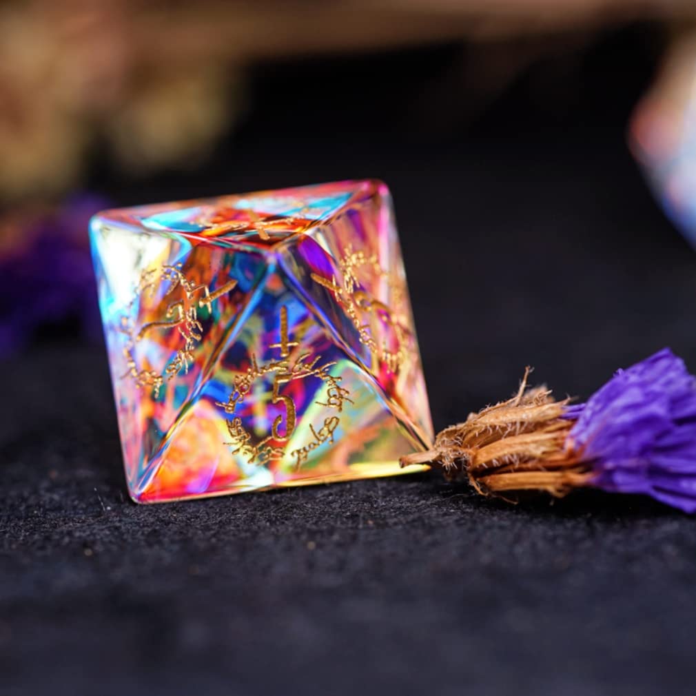 Foto 1 | Set De Dados Dnd Crystal Sharp Edge Para Juegos De D&d - Venta Internacional.
