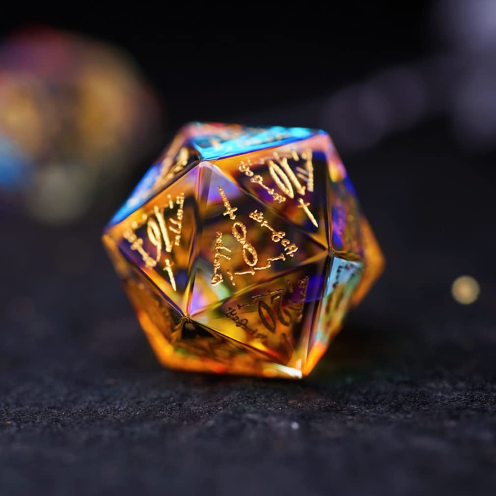 Foto 5 pulgar | Set De Dados Dnd Crystal Sharp Edge Para Juegos De D&d - Venta Internacional.