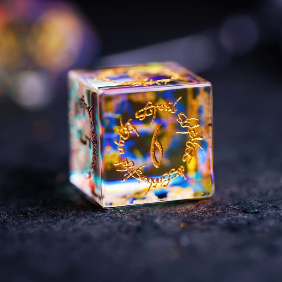 Foto 5 | Set De Dados Dnd Crystal Sharp Edge Para Juegos De D&d - Venta Internacional.