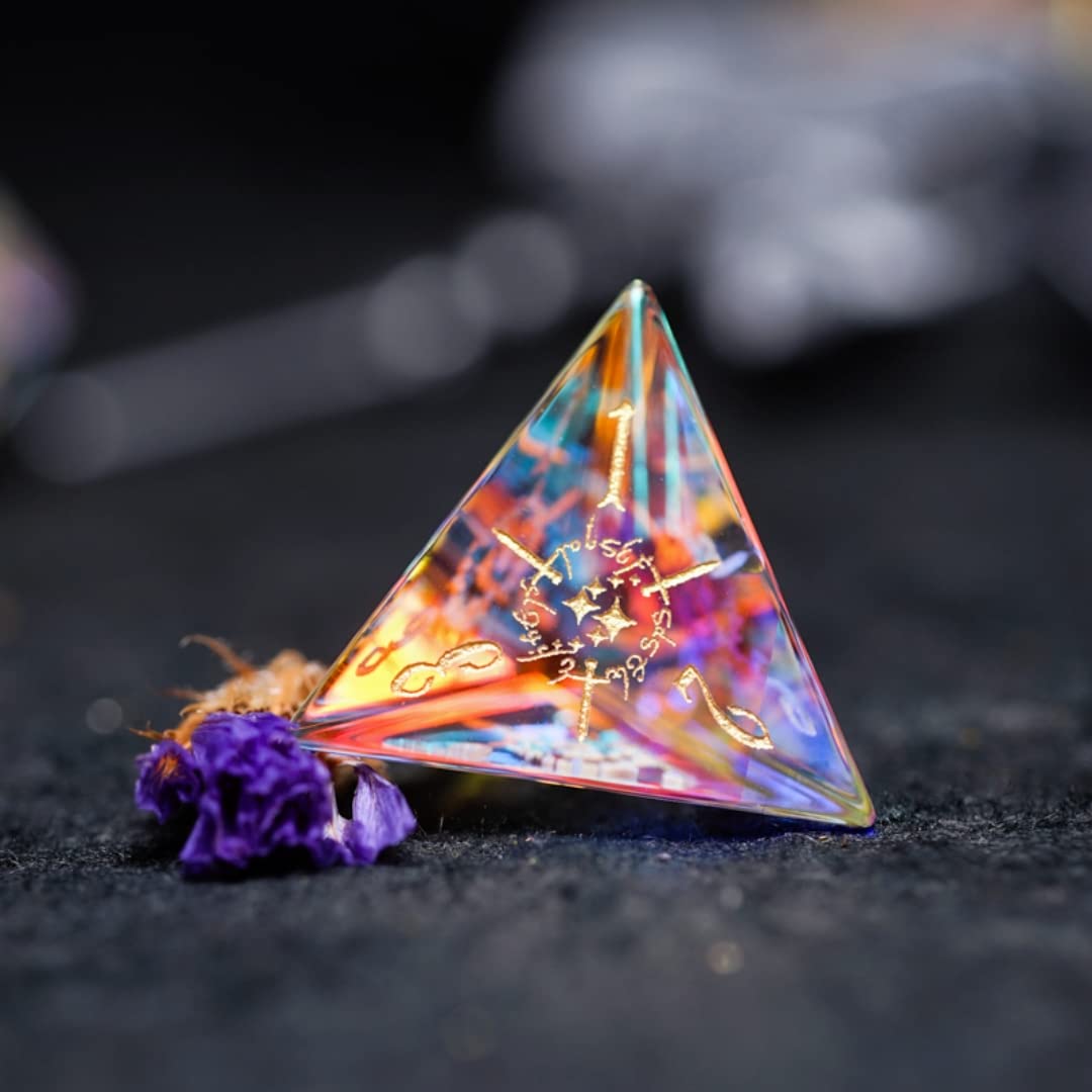 Foto 7 pulgar | Set De Dados Dnd Crystal Sharp Edge Para Juegos De D&d - Venta Internacional.