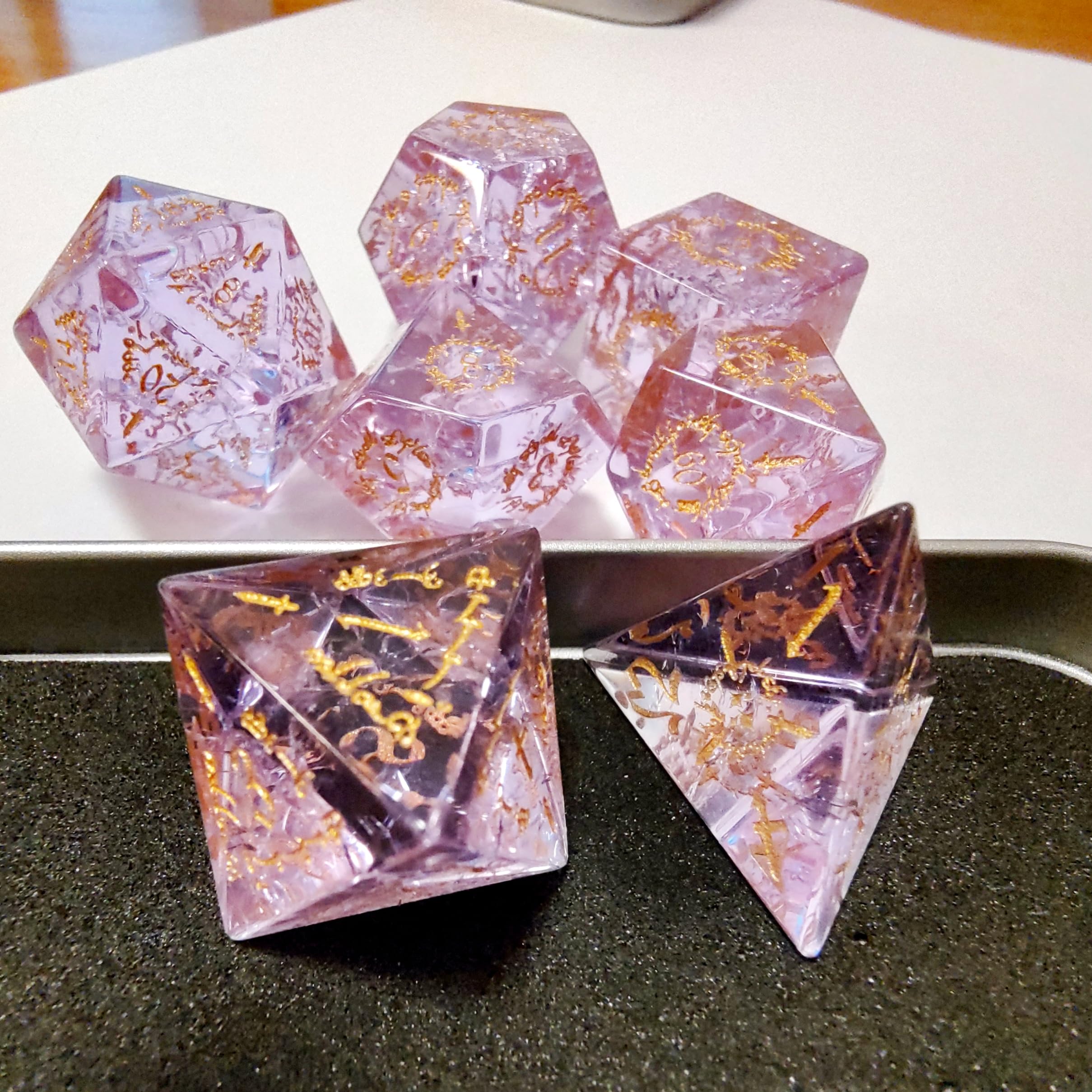 Foto 3 pulgar | Set De Dados Dungeons And Dragons Dnd Rpg Pathfinder Pink - Venta Internacional.