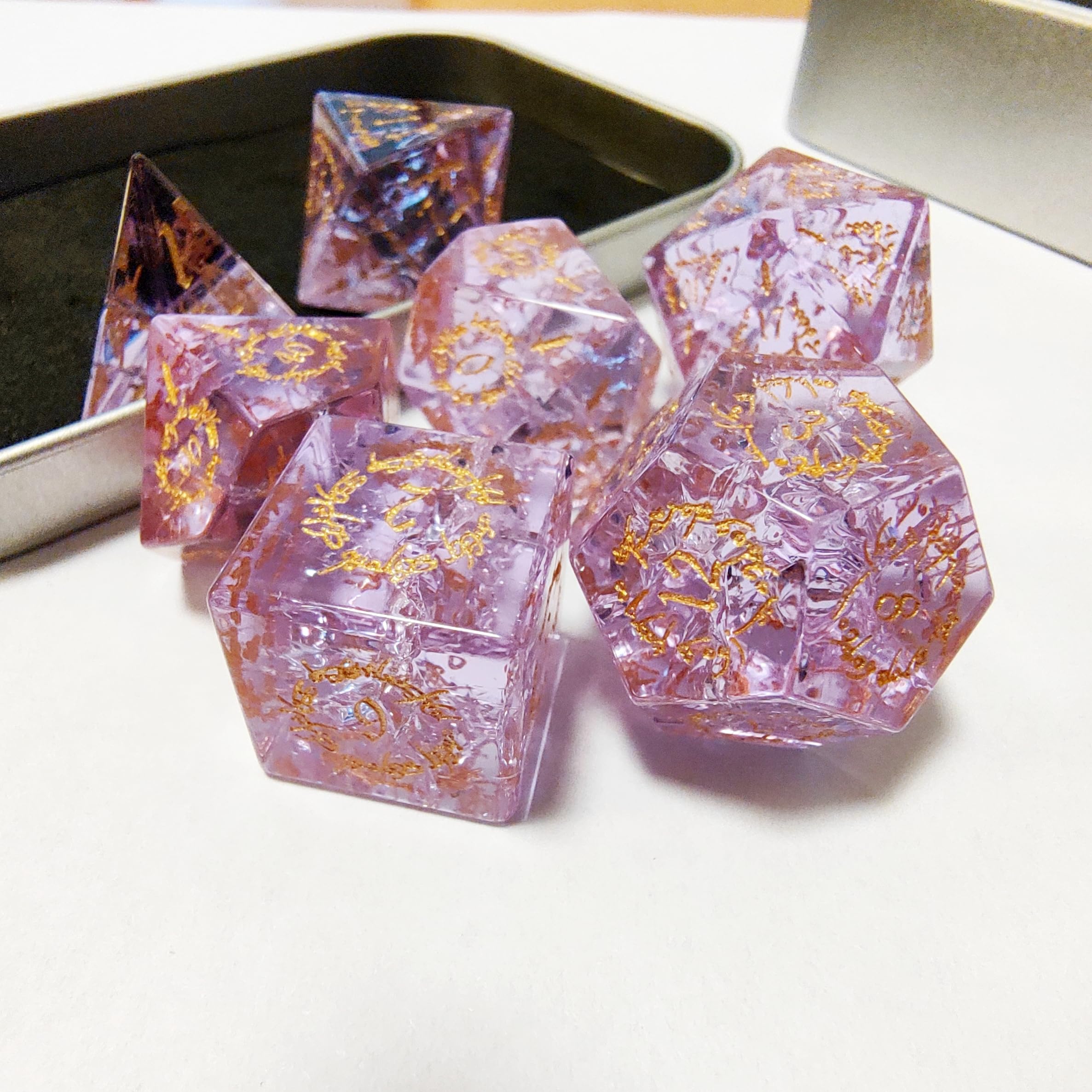 Foto 4 pulgar | Set De Dados Dungeons And Dragons Dnd Rpg Pathfinder Pink - Venta Internacional.