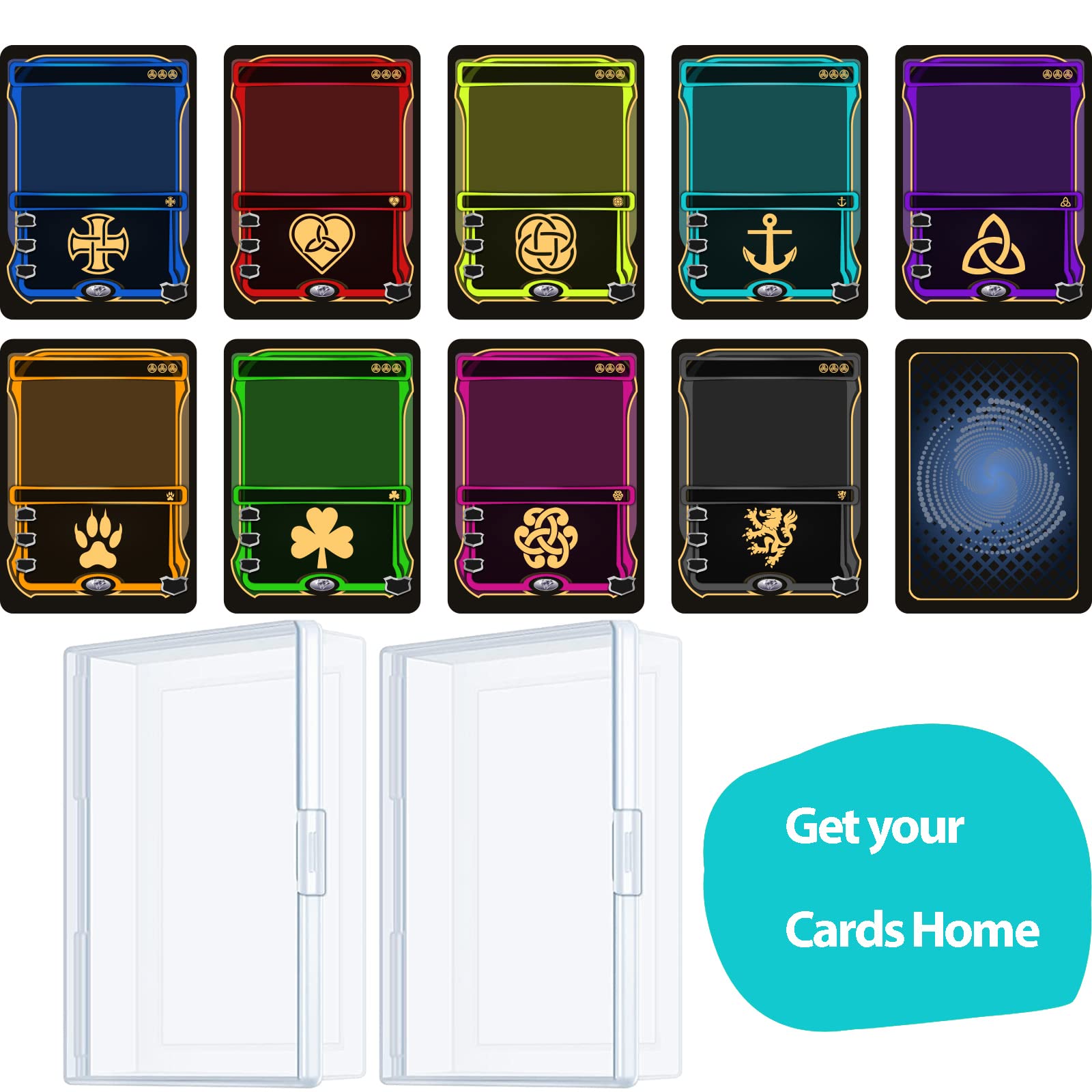 Foto 8 pulgar | Estuche Para Cartas Con Forma De Baraja, Cajas De Plástico, Tarjetero Para Juegos, X2 - Venta Internacional.