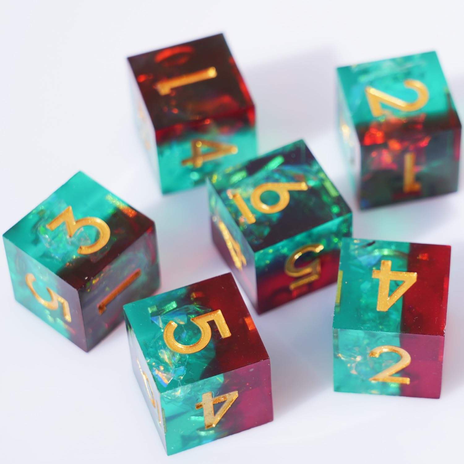Foto 3 | Juego De Dados De Resina D6 16 Mm, 6 Unidades, Para Dnd Dungeons And Dragons - Venta Internacional.
