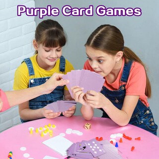 Foto 6 | Paquete De 2 Cartas Moradas Para Juegos De Póquer Con Caja - Venta Internacional.