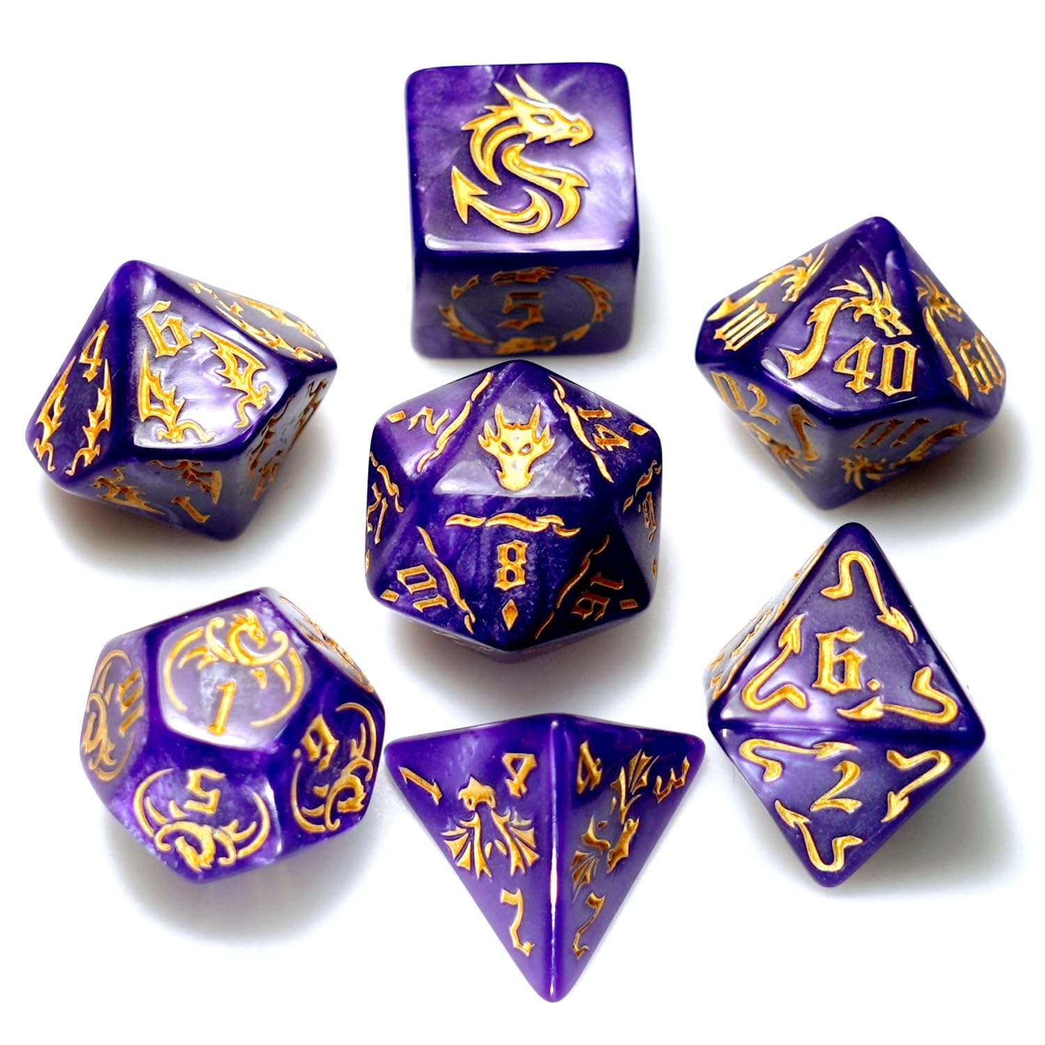 Foto 2 pulgar | Set De Dados Dungeon And Dragons D&d Mtg 7-die Rpg Polyhedral - Venta Internacional.