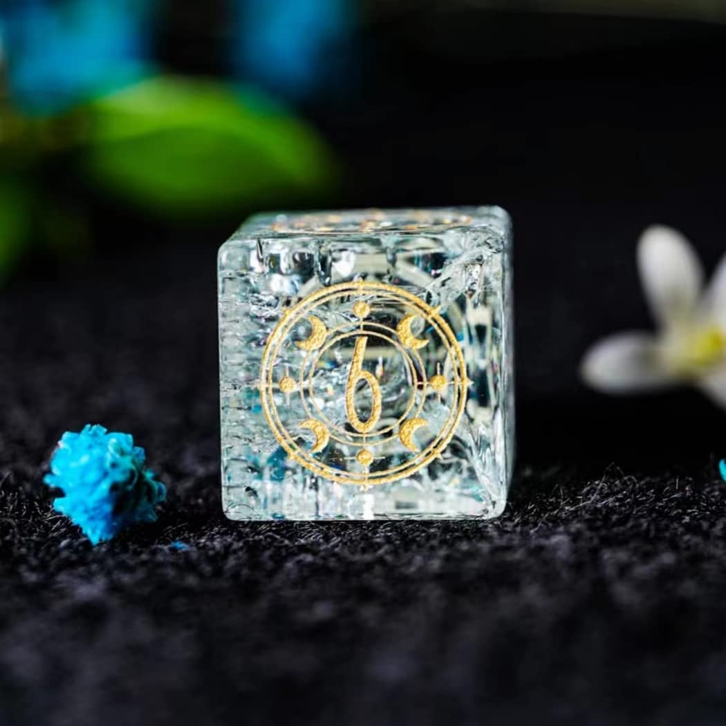 Foto 2 | Set De Dados Dnd Dungeons And Dragon Natural Crystal Rpg - Venta Internacional.