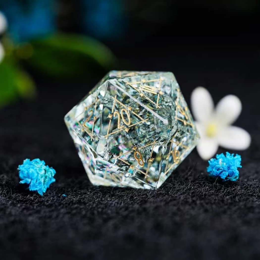 Foto 5 pulgar | Set De Dados Dnd Dungeons And Dragon Natural Crystal Rpg - Venta Internacional.