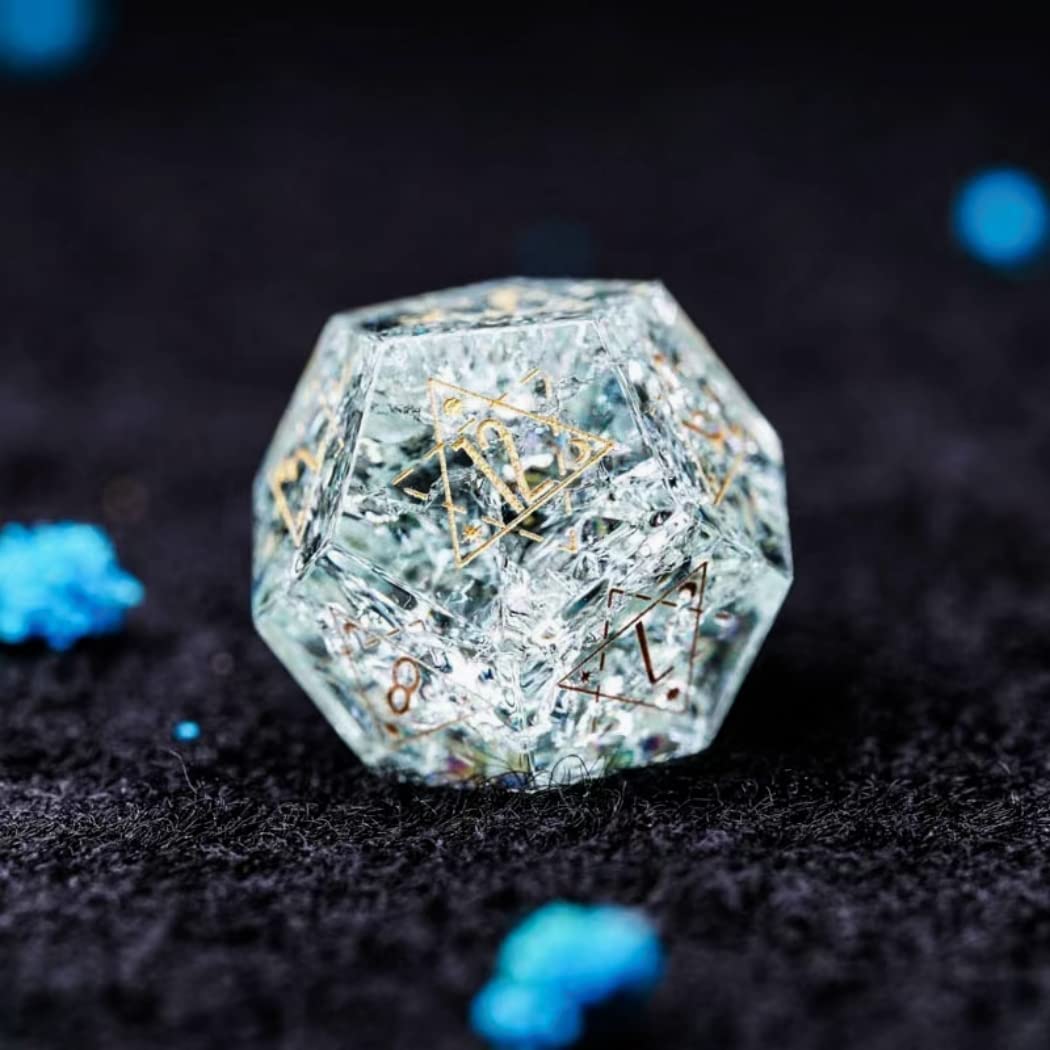 Foto 6 | Set De Dados Dnd Dungeons And Dragon Natural Crystal Rpg - Venta Internacional.