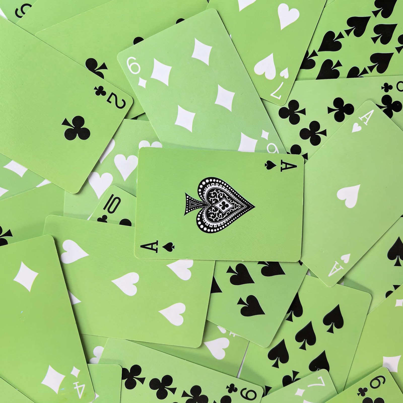 Foto 2 | Juego De 2 Cartas, Baraja De Póquer Verde, 52 Cartas Y 2 Comodines - Venta Internacional.