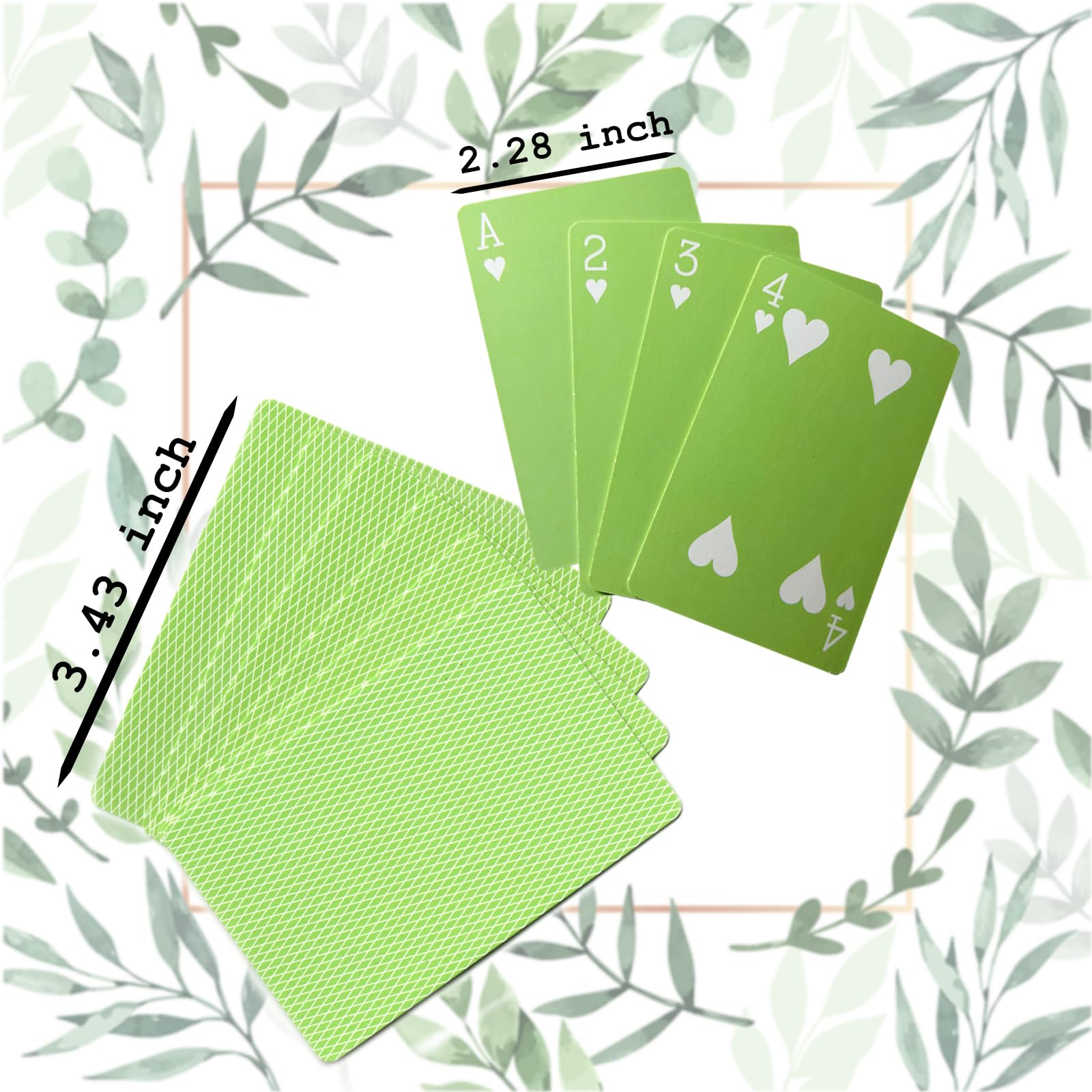 Foto 3 | Juego De 2 Cartas, Baraja De Póquer Verde, 52 Cartas Y 2 Comodines - Venta Internacional.