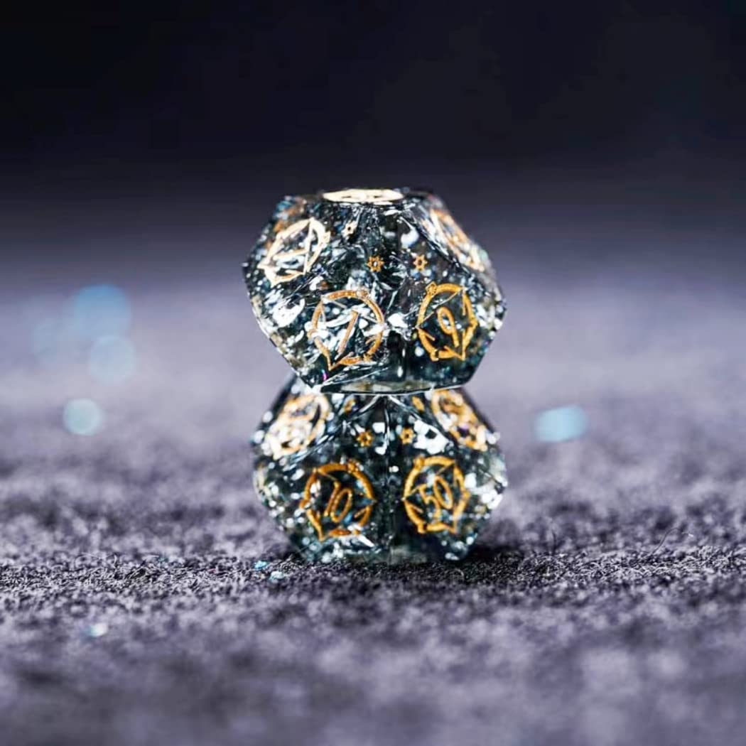 Foto 1 | Set De Dados Dnd Dungeons And Dragon Natural Crystal Rpg - Venta Internacional.