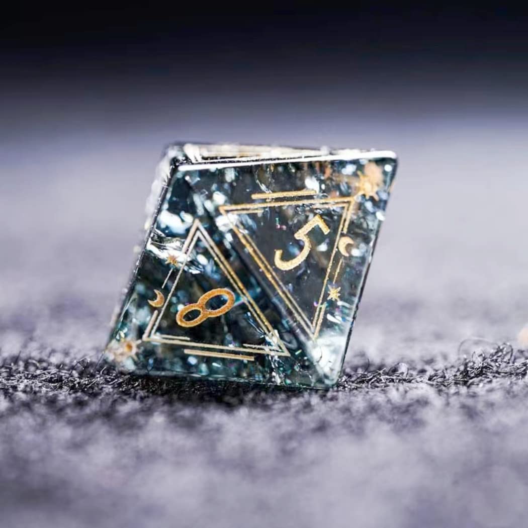 Foto 2 | Set De Dados Dnd Dungeons And Dragon Natural Crystal Rpg - Venta Internacional.