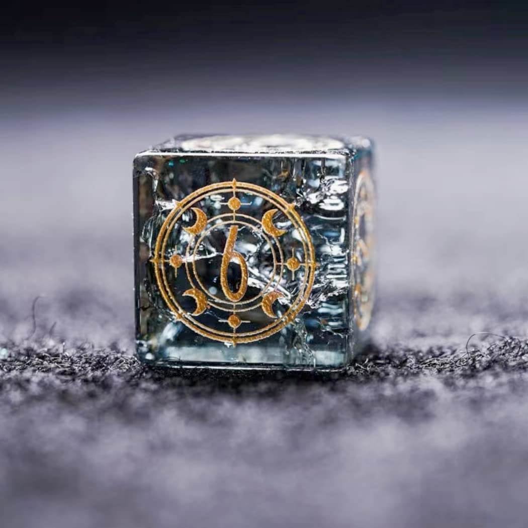 Foto 4 | Set De Dados Dnd Dungeons And Dragon Natural Crystal Rpg - Venta Internacional.
