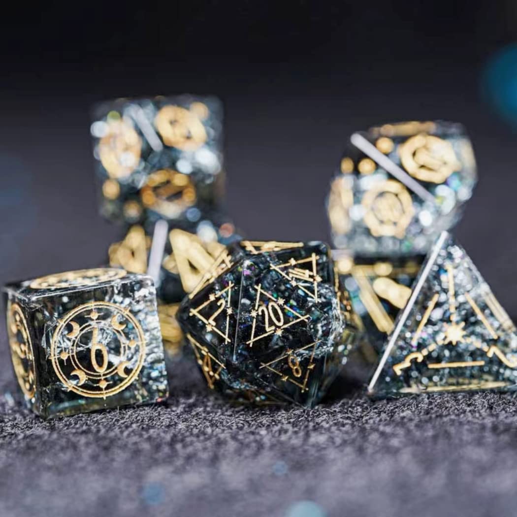 Foto 6 | Set De Dados Dnd Dungeons And Dragon Natural Crystal Rpg - Venta Internacional.