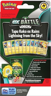 Foto 3 | Juego De Cartas Coleccionables Pokemon Ex Battle Deck Tapu Koko Ex - Venta Internacional.