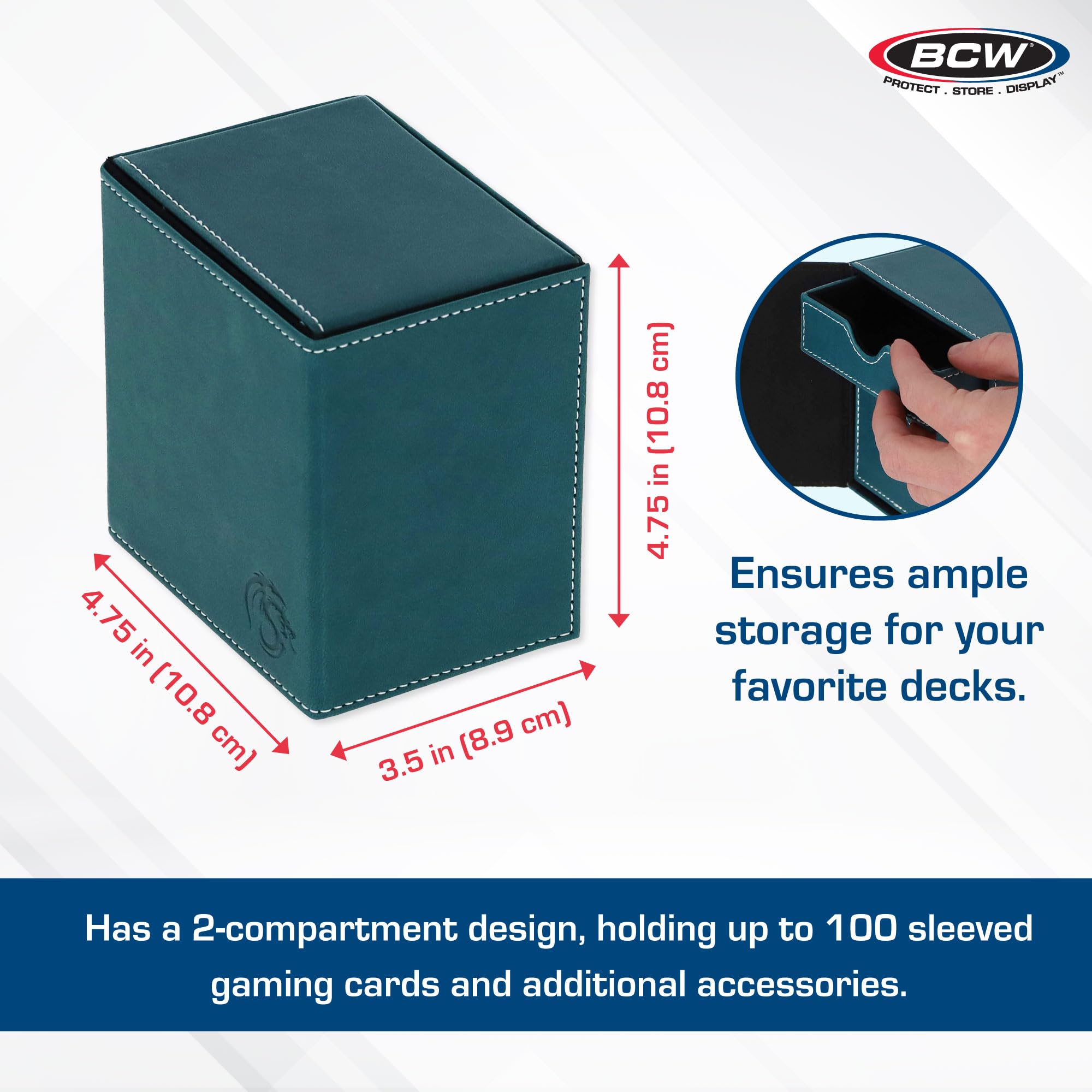 Foto 4 pulgar | Funda Para Cartas Bcw Deck Vault Lx 100, Color Verde Azulado Con 100 Cartas Con Funda - Venta Internacional.