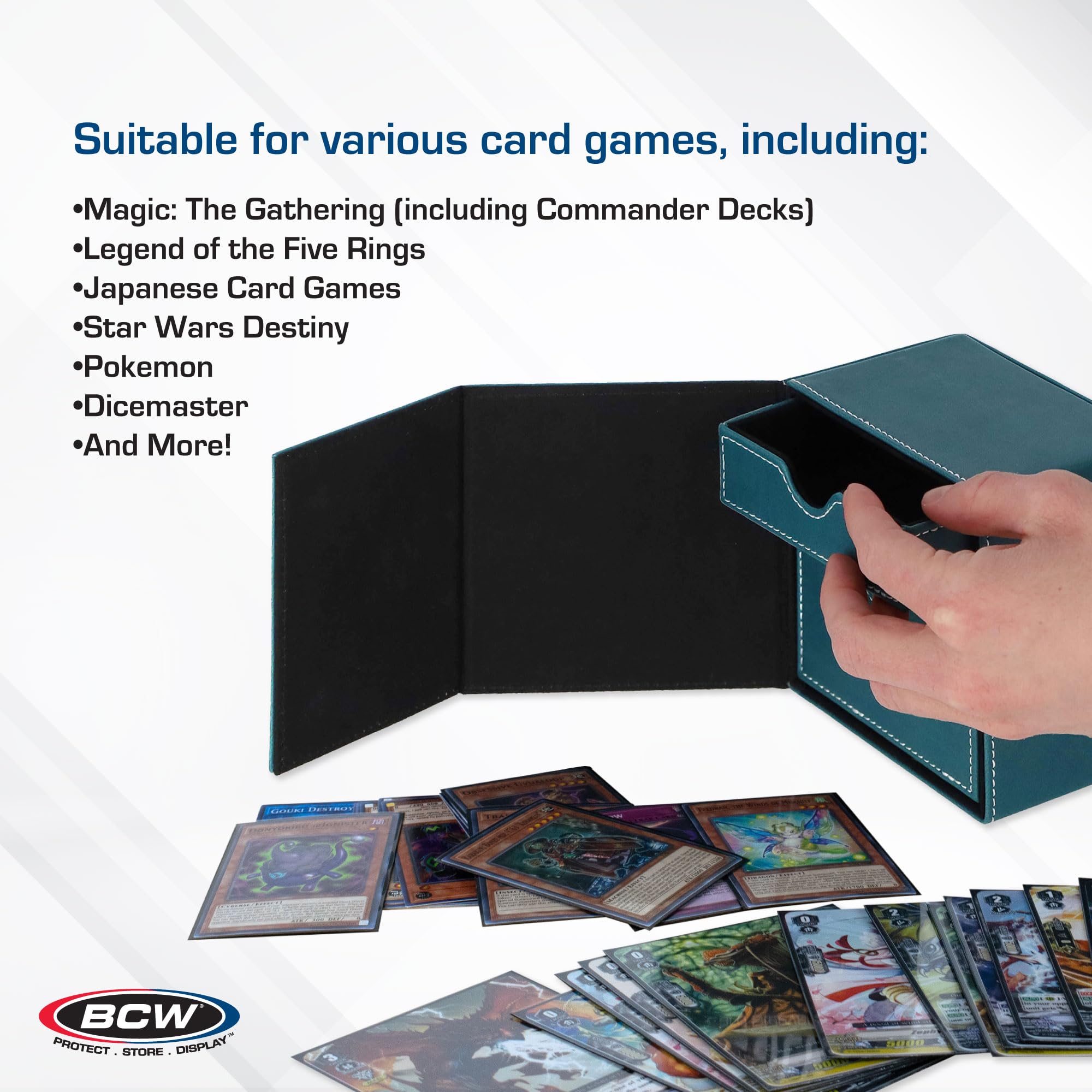 Foto 6 pulgar | Funda Para Cartas Bcw Deck Vault Lx 100, Color Verde Azulado Con 100 Cartas Con Funda - Venta Internacional.