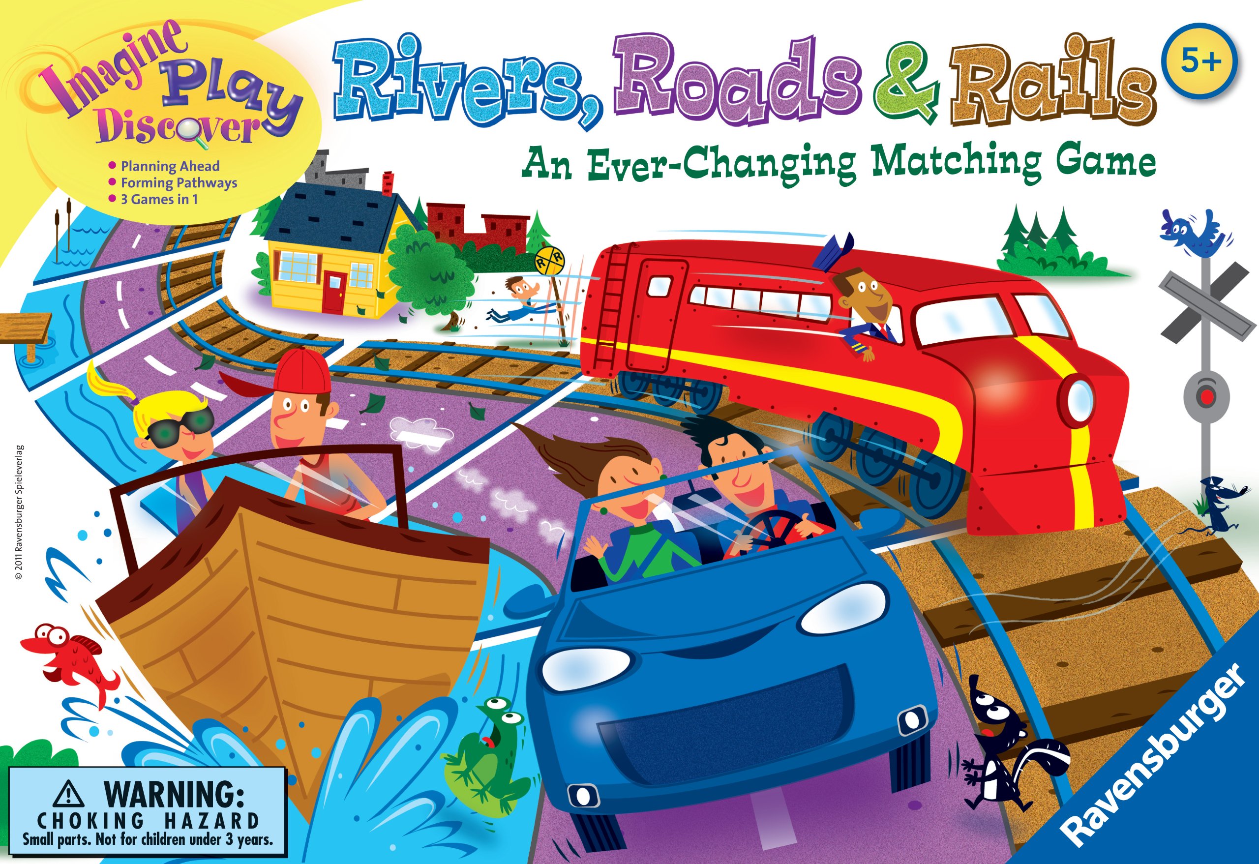 Foto 3 pulgar | Juego De Combinación Ravensburger Rivers, Roads And Rails Kids 5+ - Venta Internacional.